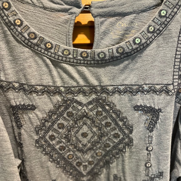 WOMENS CHICO’S 2/L DETAIL TOP - Picture 6 of 8